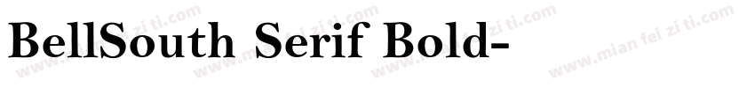 BellSouth Serif Bold字体转换